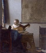 Johannes Vermeer, Woman with a lute.